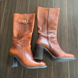 Genuine leather riding boots